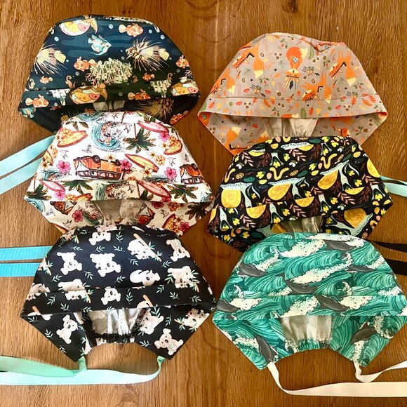 NWOT 10 Surgical Caps bundle for short hair, scrub caps, scrub hats, surgery hat - Picture 2 of 16